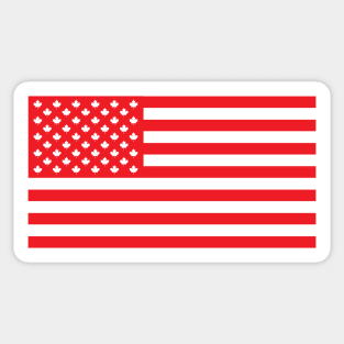 Canadian American Flag Sticker